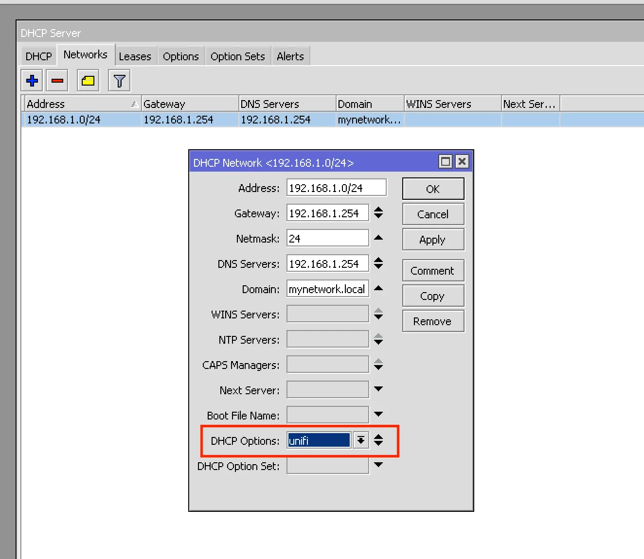 DHCP Network Configuration