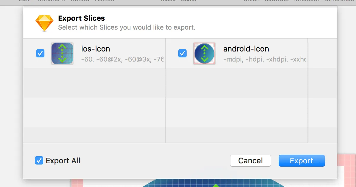 Sketch Export Interface