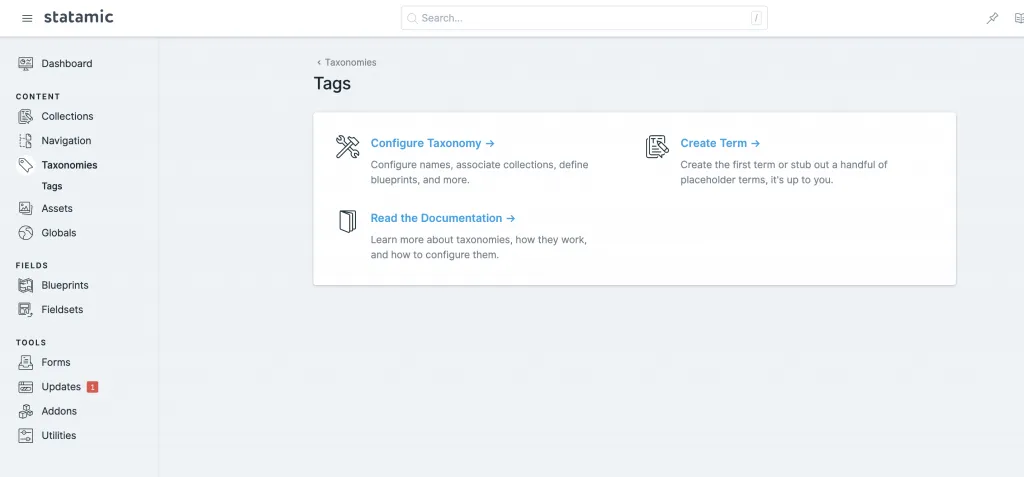Individual taxonomy page.