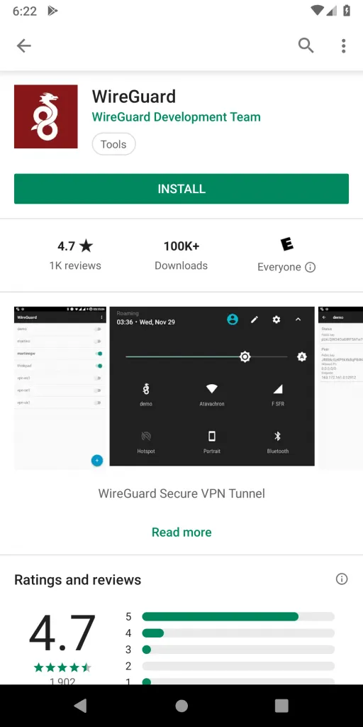 WireGuard Android Client Google Play