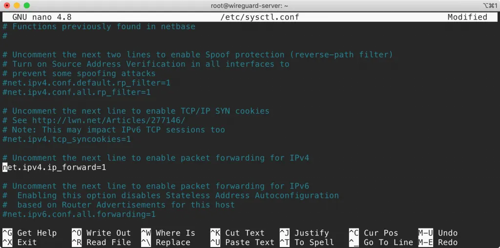 IP Forwarding Configuration
