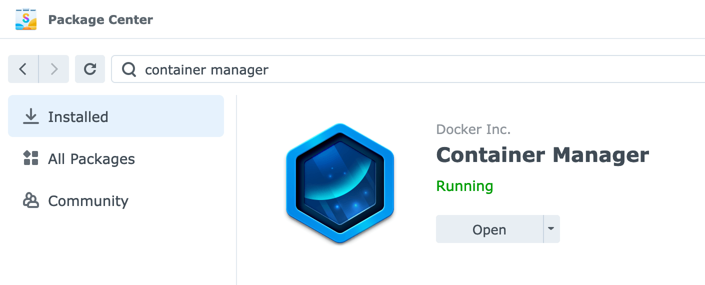 Install Container Manager
