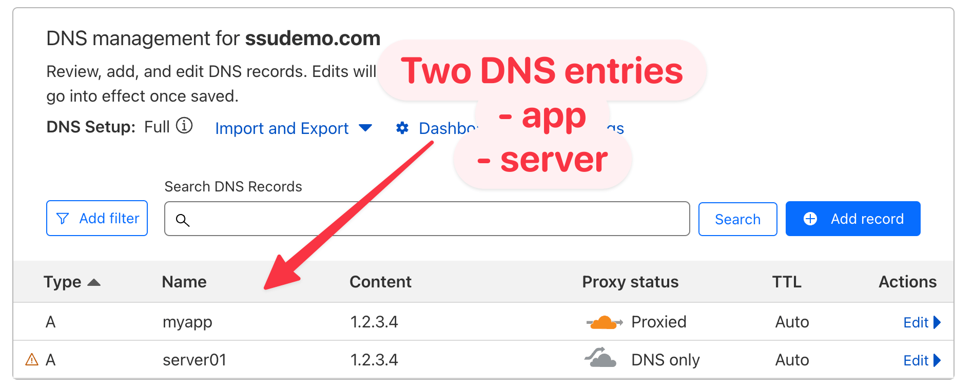 Configure your DNS