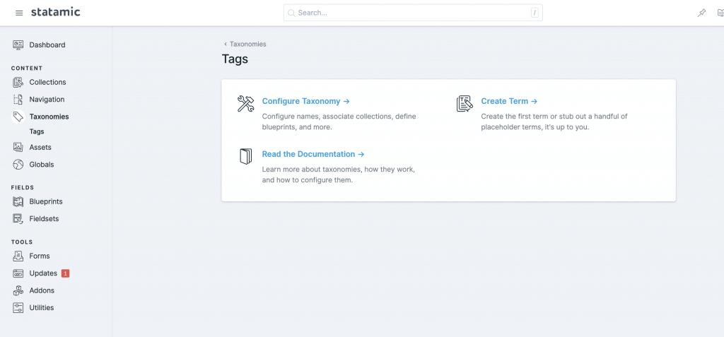 Individual taxonomy page.